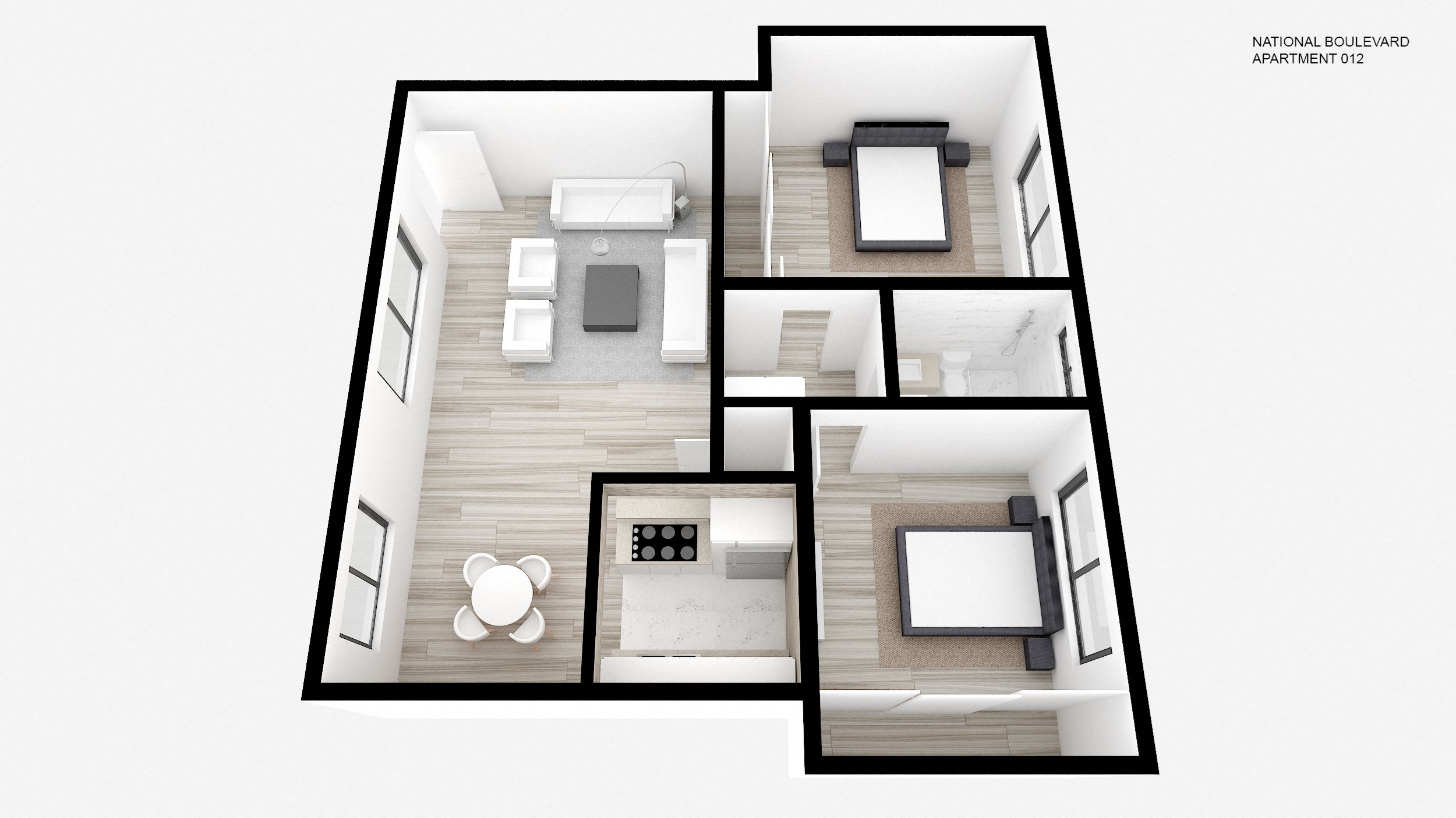 Two Bed + One Bath